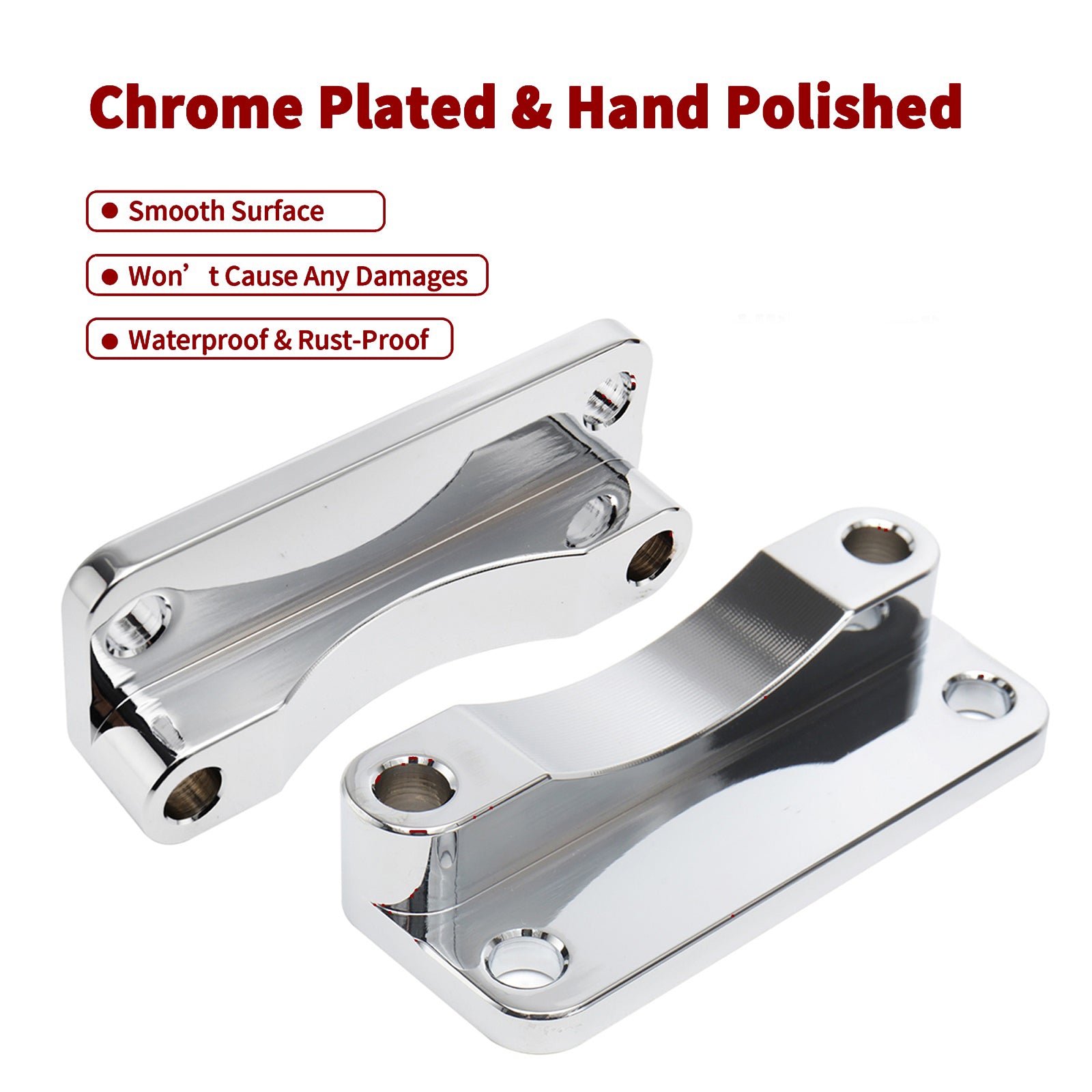 MokitDora Front Fender Spacer Bracket Relocator Kit 20mm Lift Riser Fits Harley Touring Road King Street Electra Glide FLHR FLHT 1993-2013 21