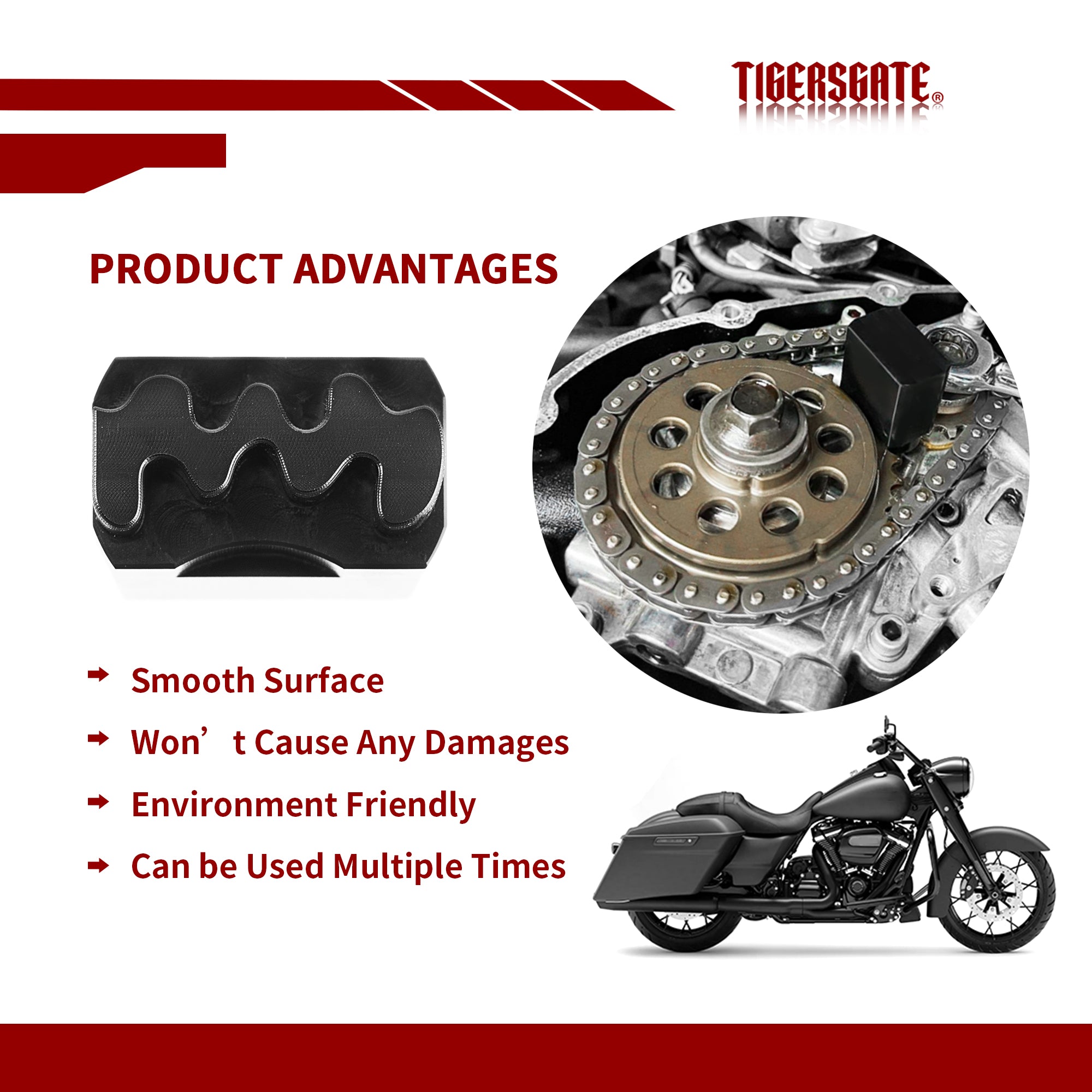 Cam Crank Shaft Locking Tool for harley 2017-UP MILWAUKEE 8(M8) Engine Models, All 2007-2016 Twin Cam Models, 2006 Dyna Models