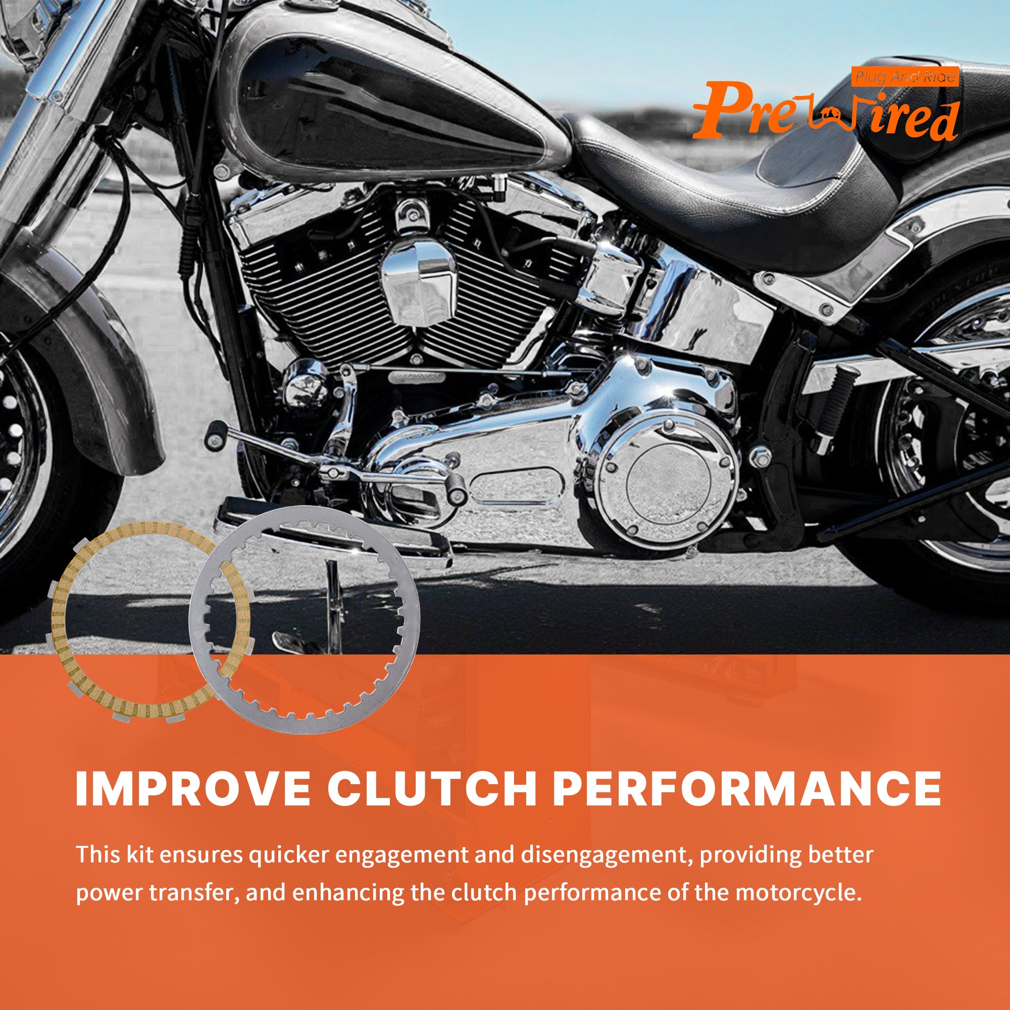 Twin Cam Extra Clutch Friction Steel Plates 19pcs Clutch Kit Compatible with Harley 1999-2017 Softail Dyna Touring Trike Models,1998-1999 Evolution 1340