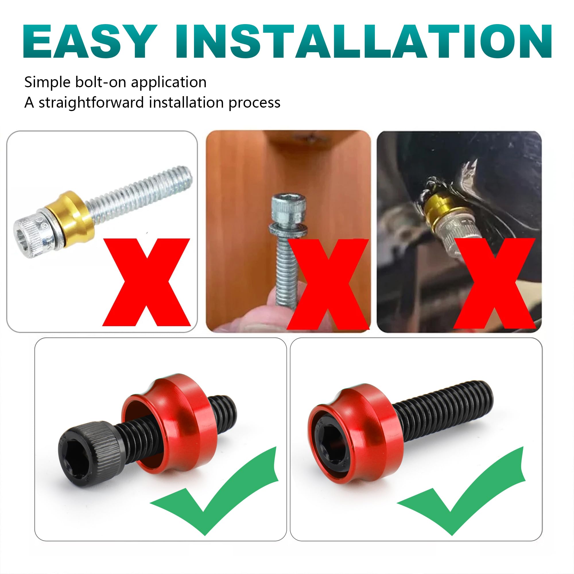 MoKitDora 72 pcs Motorcycle Bolt Covers Engine Bolt & Head Toppers Caps Kit for 2007-2017 Harley Twin Cam Softail Touring Dyna