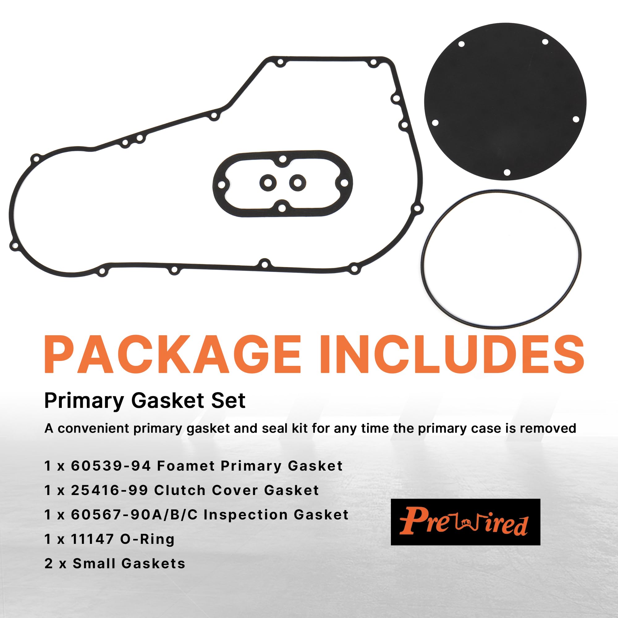 1994-2006 Softail & Dyna Primary Cover Gasket Kit Clutch Cover Oil Seal Set for Harley 1994-2005 Dyna & 1994-2006 Softail All Models, 4 PCS