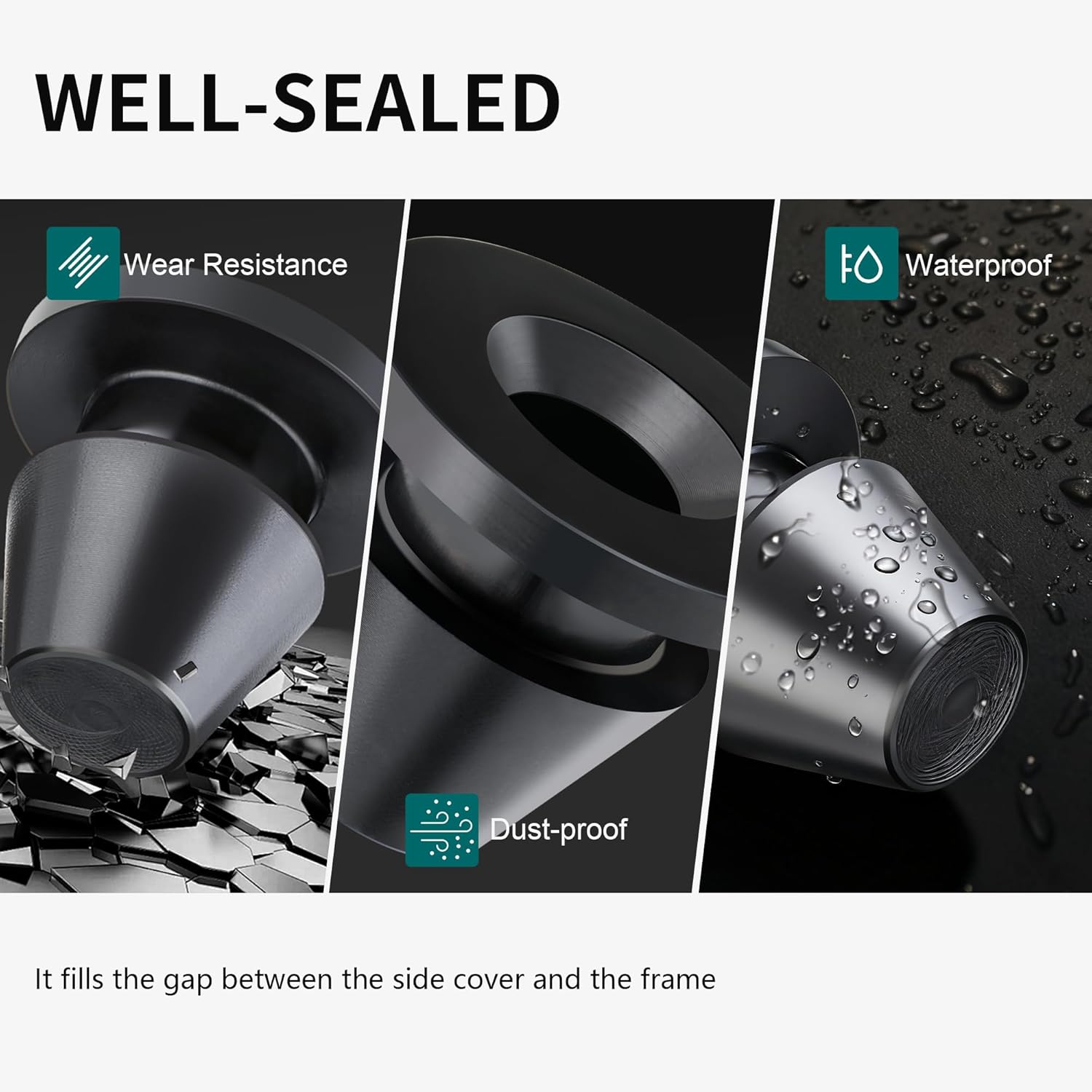 MoKitDora 6PCS Rubber Side Cover Grommets Compatible with Harley 2008-Later Touring Road Glide Road King Street Glide Electra Glide