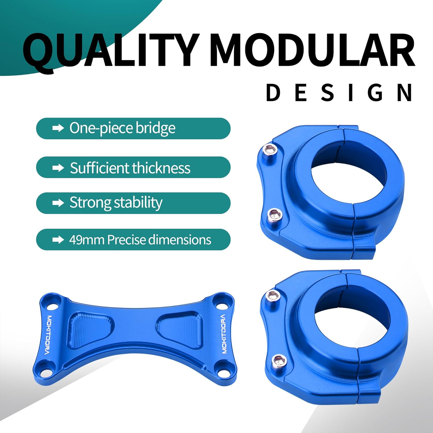 MoKitDora 49mm Front Fork Brace for Harley 2018-later Softail Low Rider FXLR Street Bob FXBB Standard FXST Models