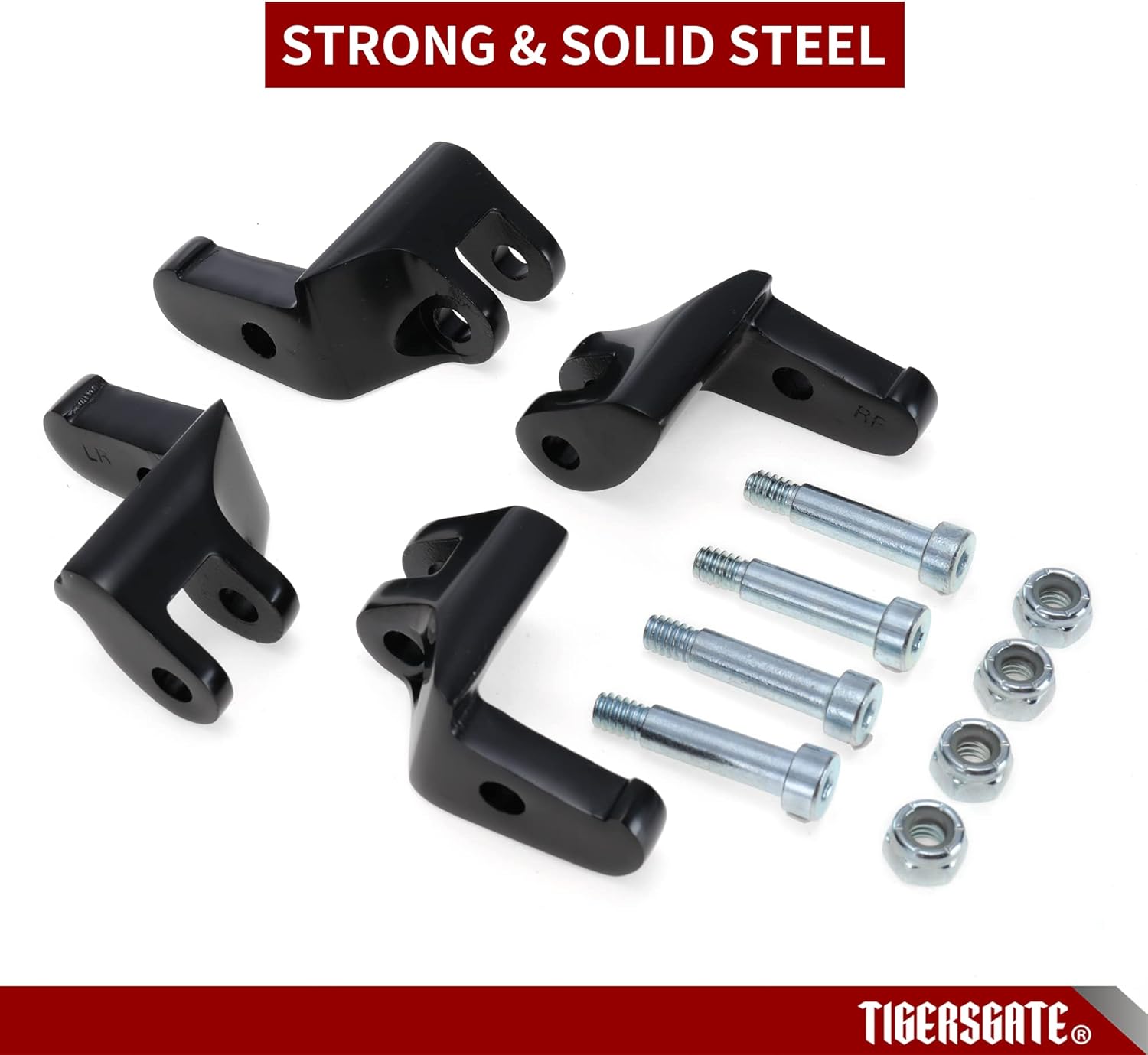 Driver Floorboard Relocation Brackets Compatible with 2014-2022 Harley Some Touring Models, Black