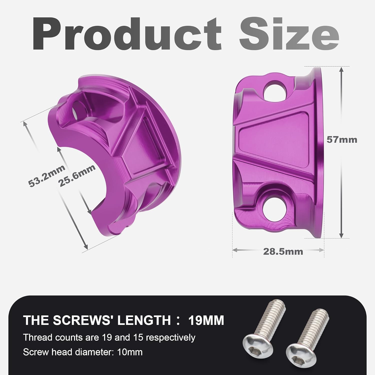 MokitDora Clutch Brake Perch Clamp Halves for 1996-later Harley Touring Softail Dyna Sportster Street Electra Road Glide King Breakout Fat Boy Heritage Low Rider Iron 1200