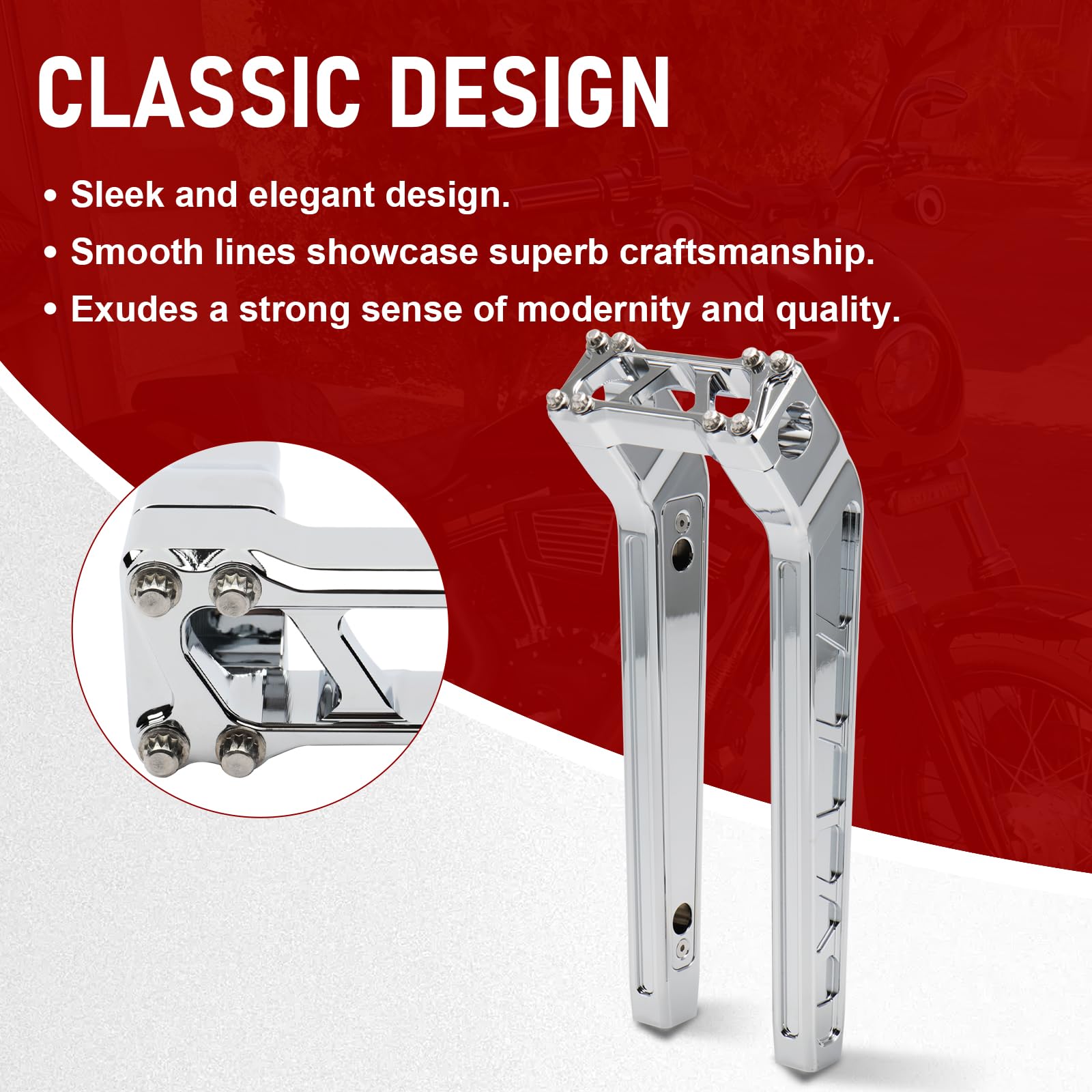 TIGERSGATE  2/8/12 Inch Cafe Racer Riser 1 Handlebar Clamp Compatible with Harley Dyna Softail Sportster