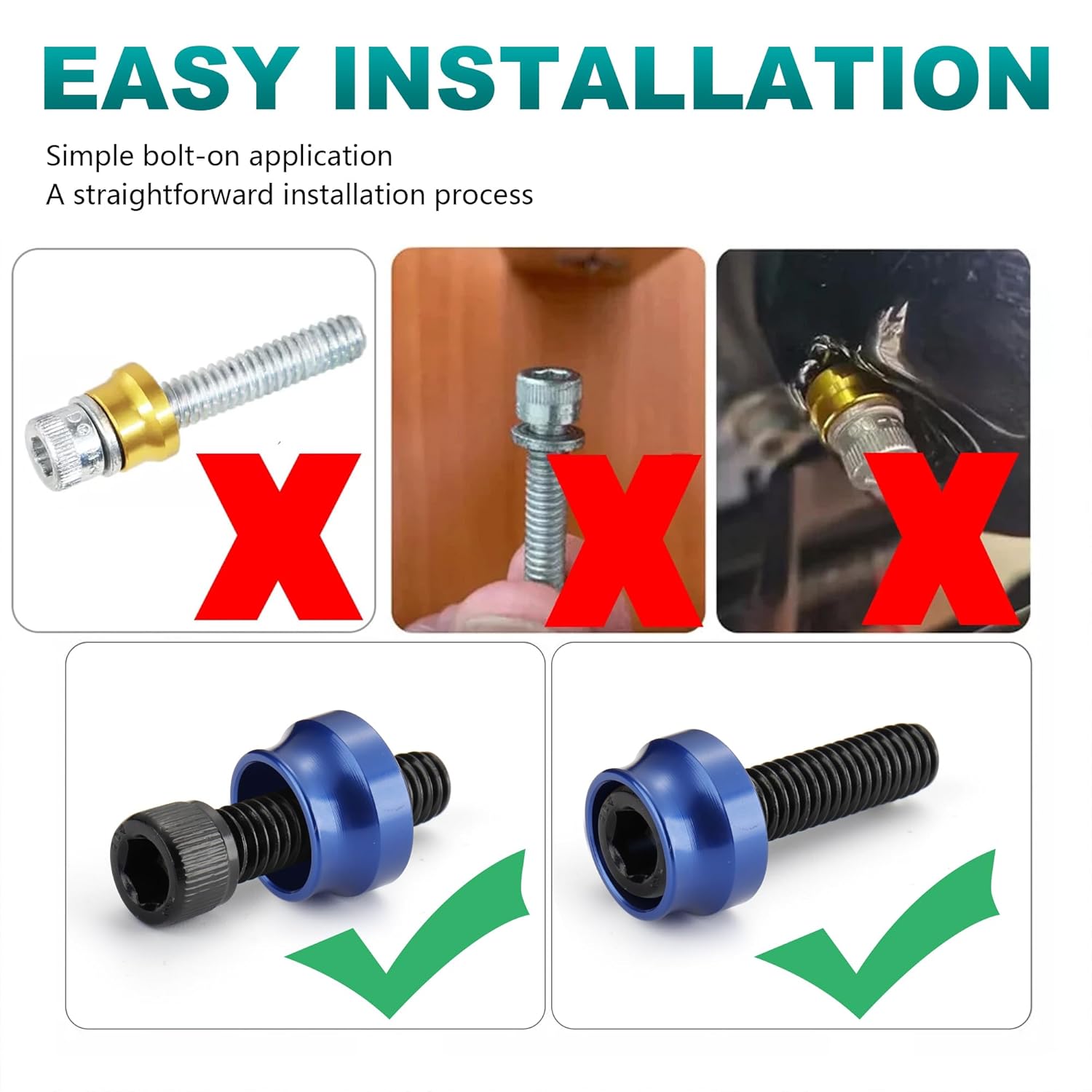 MoKitDora Engine Bolt & Head Toppers Caps Bolt Covers Hardware Full Kit for 2004-later Harley Sportster