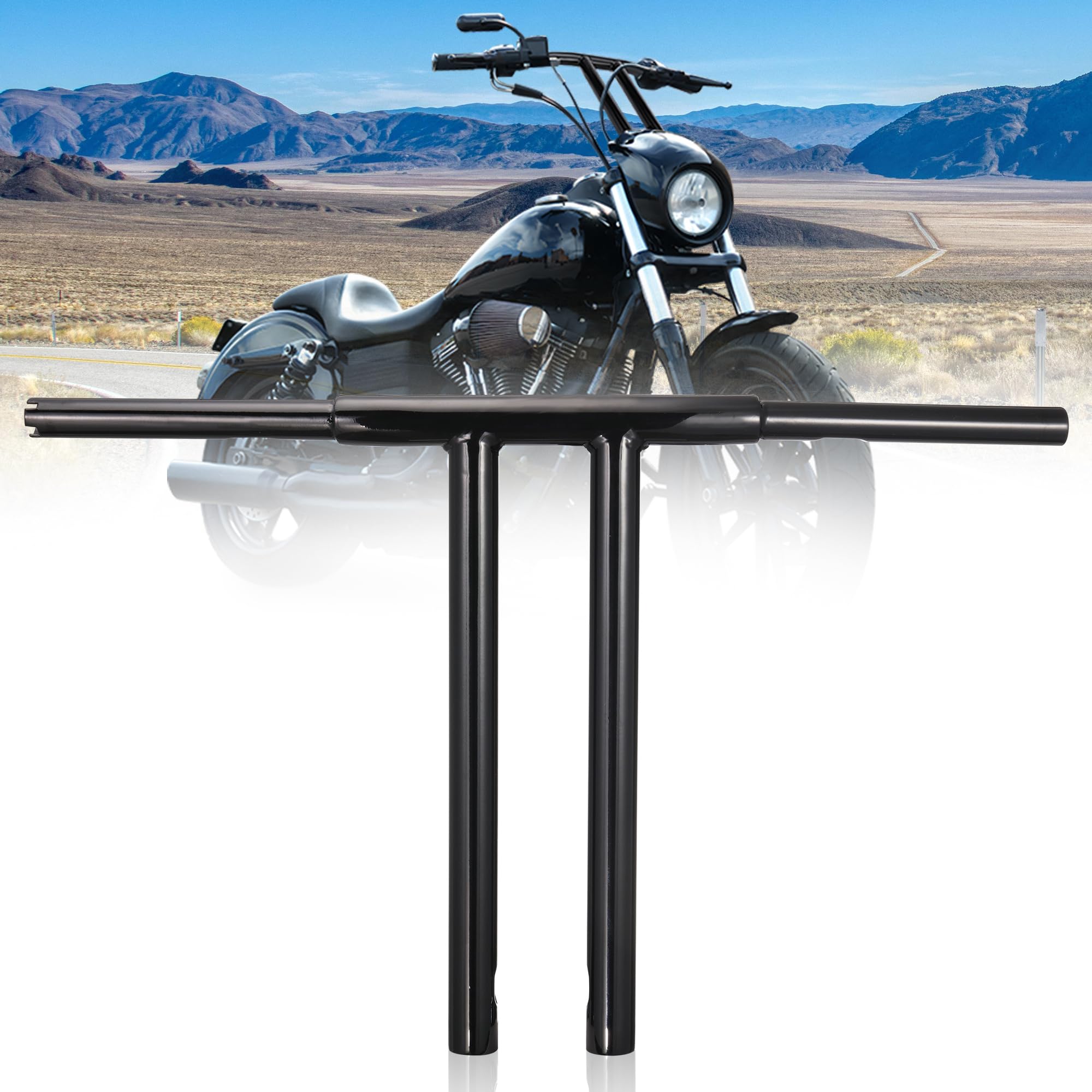 TIGERSGATE 10/12/14/16 inch Narrow T Bars handlebars for 1996-2017 Harley Sportster/Dyna/Softail