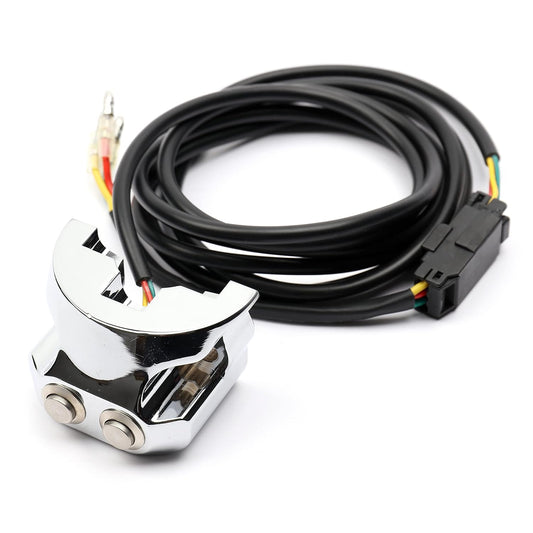 TIGERSAGTE Chrome 1" Handlebar Switch Motorcycle Air Ride Suspension Control Kit for Harley Dyna V-Rod Touring Sportster with AERO, AERO-A