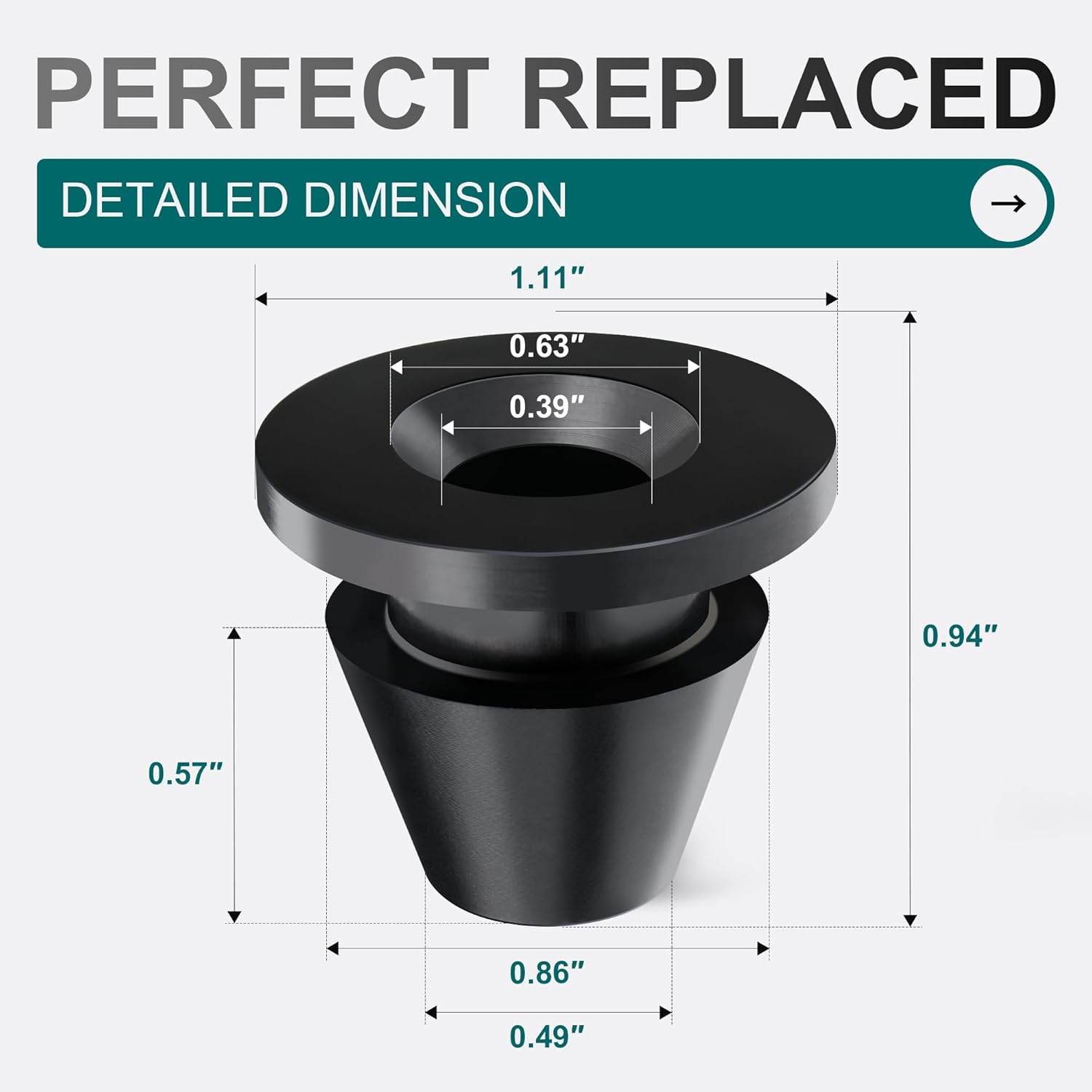 MoKitDora 6PCS Rubber Side Cover Grommets Compatible with Harley 2008-Later Touring Road Glide Road King Street Glide Electra Glide