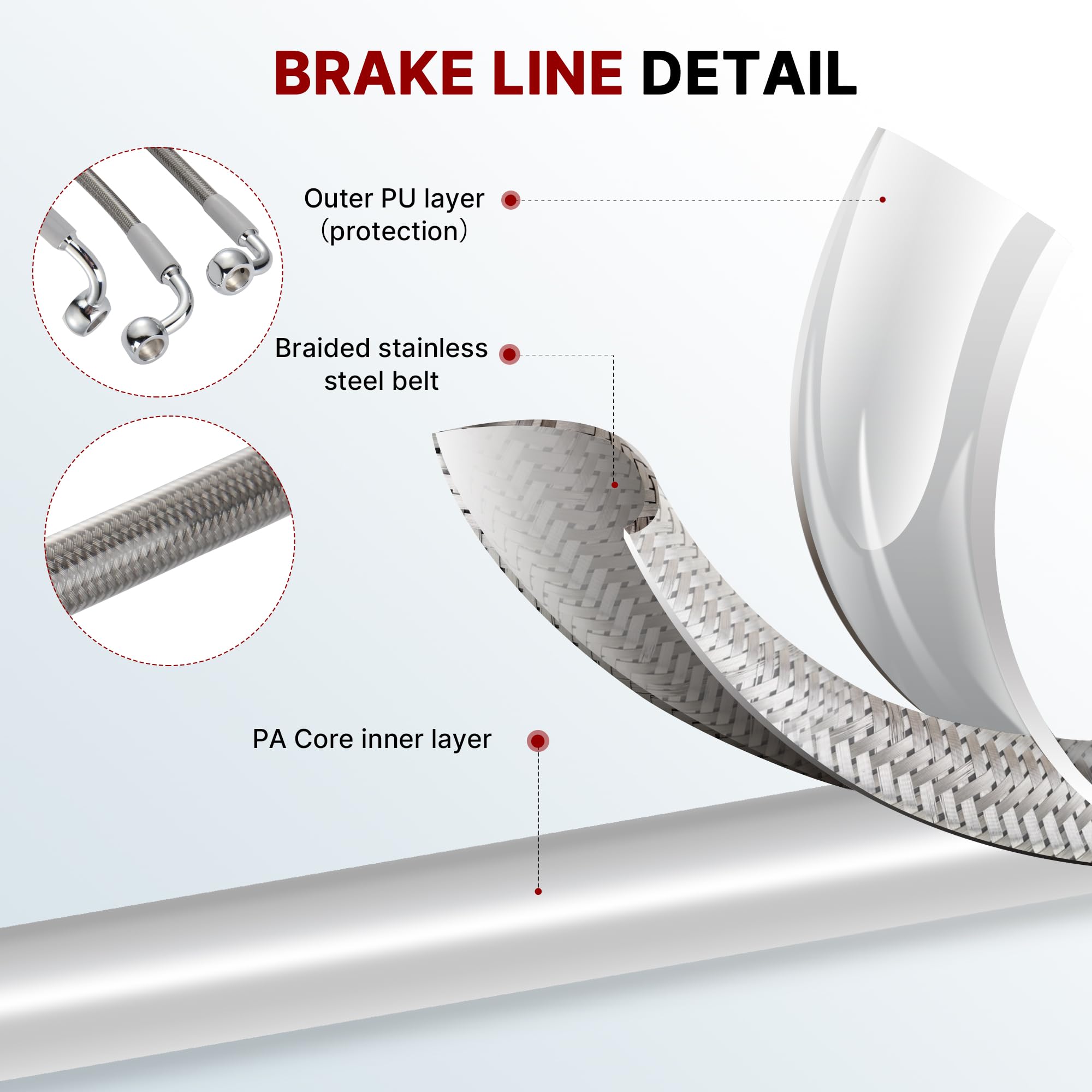 TIGERSGATE 2000-2006 Touring No ABS 12/14/16 inch Ape Hangers Cables Kit Extended Clutch Cable & Throttle & Idle Cables & Brake Line & CAN-Bus Extension Wire