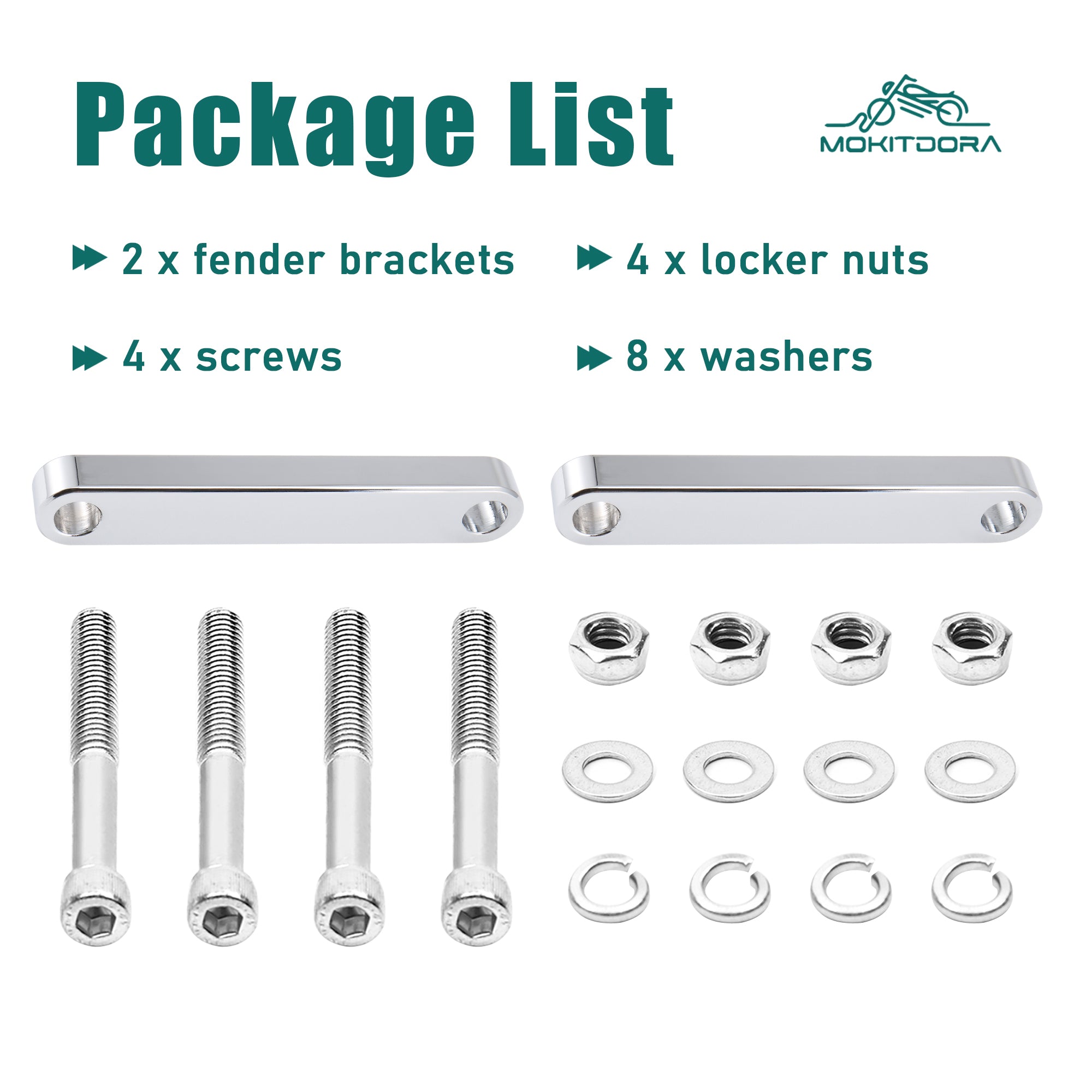 MoKitDora Touring Front Fender Spacers Bracket for 30