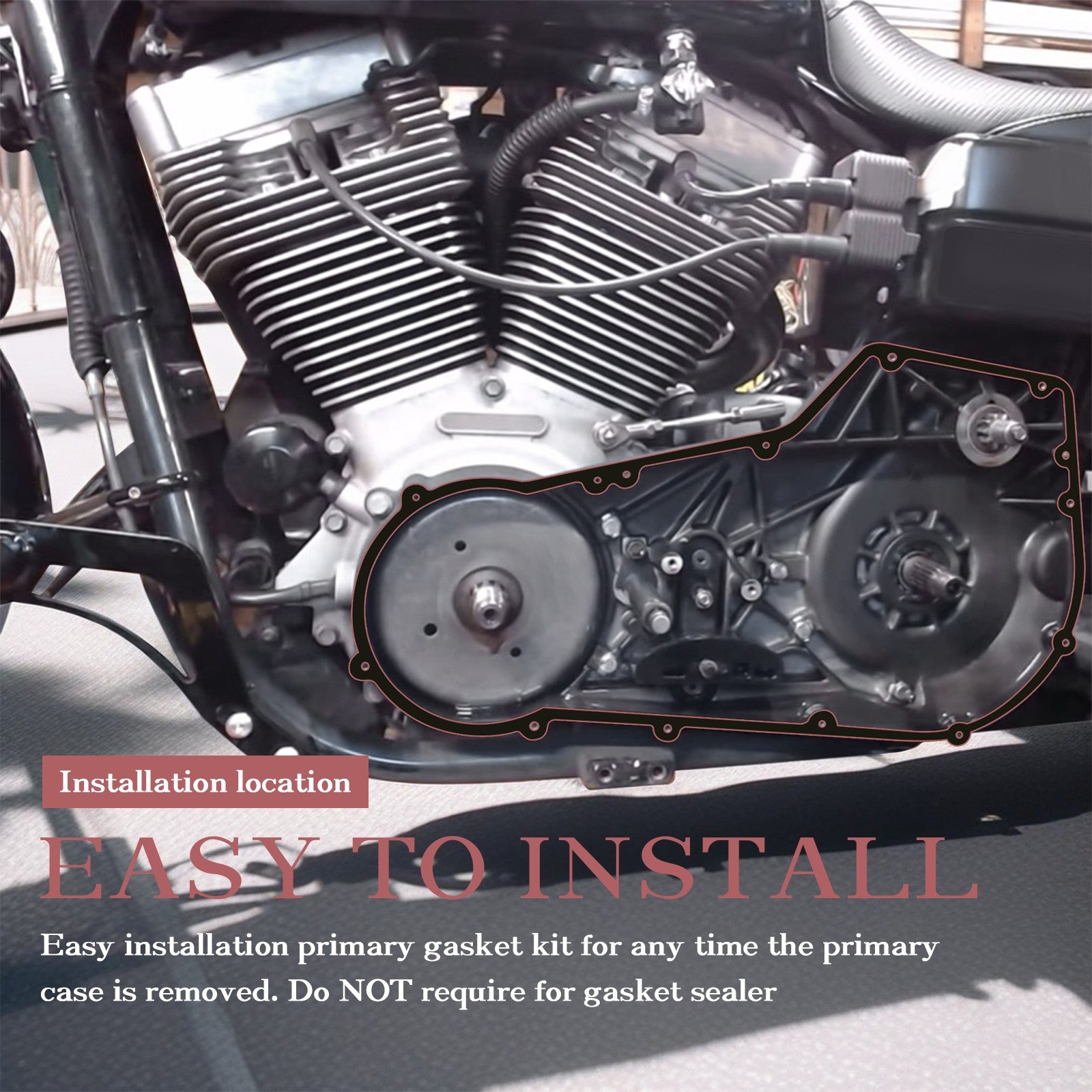 1994-2006 Softail & Dyna Primary Cover Gasket Kit Clutch Seal for Harley 1994-2005 Dyna & 1994-2006 Softail All Models