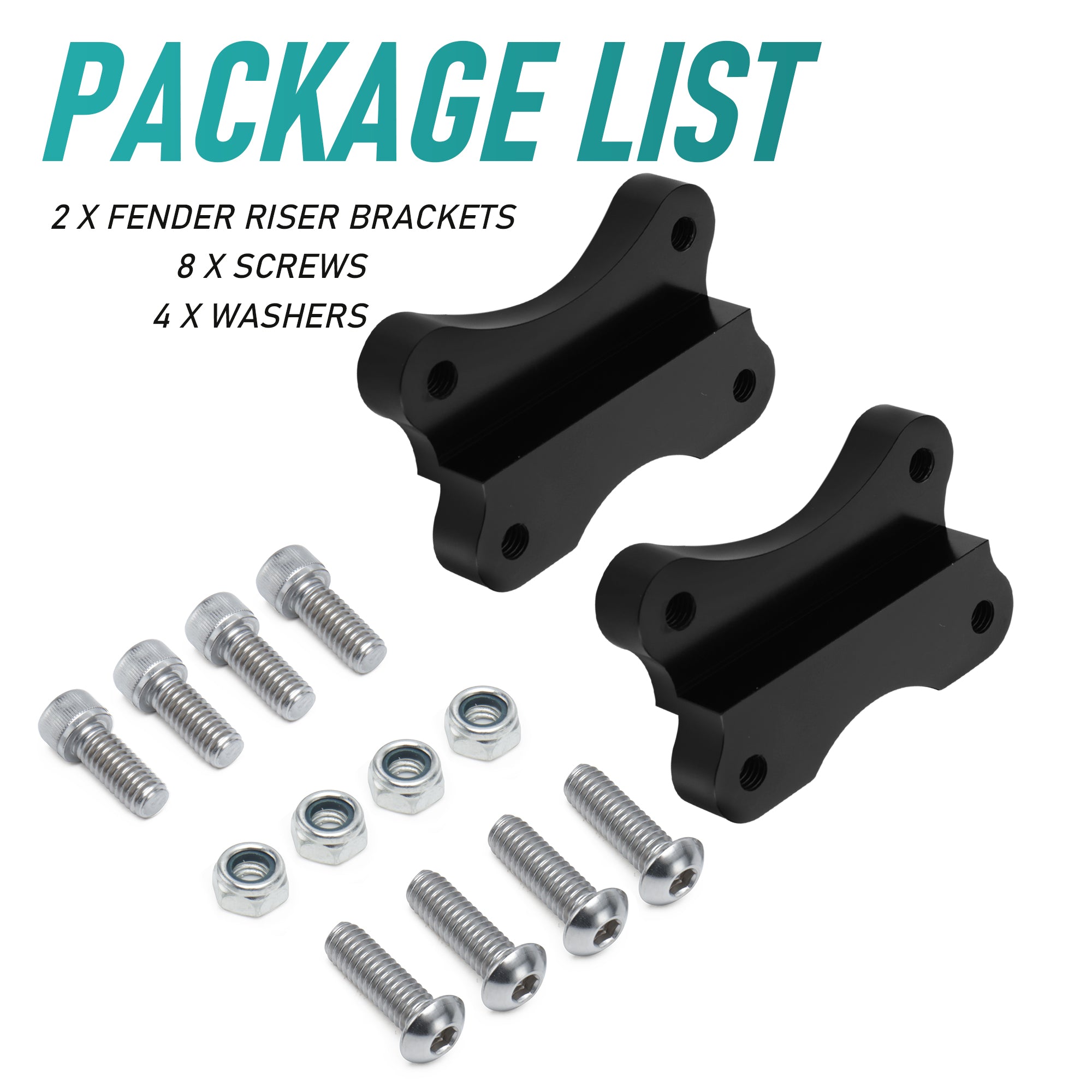 MokitDora Front Fender Spacer Bracket Relocator Riser Kit Compatible with 1986-2017 Harley Softail 21