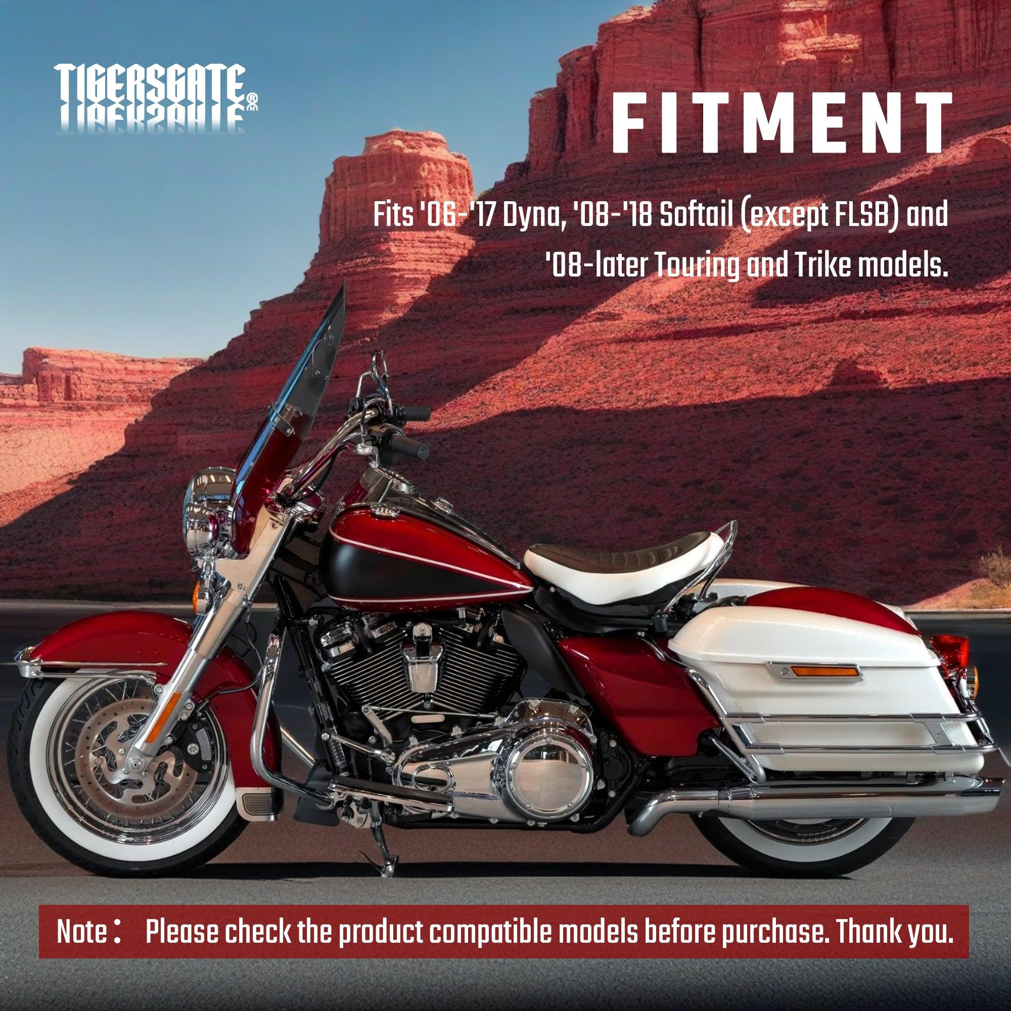 TIGERSAGTE Derby Cover Hardware Bolt Kit for 2008-Up Touring and Trike & 2006-2017 Dyna, 2008-2018 Softail (Except Sport Glide) Models