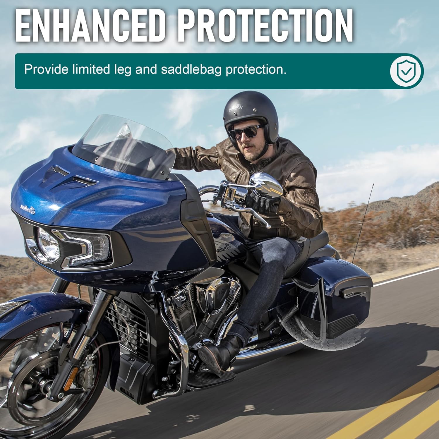 MoKitDora 2023-2025 Street Glide Road Glide Saddlebag Guard Rear Crash Bars 1.25