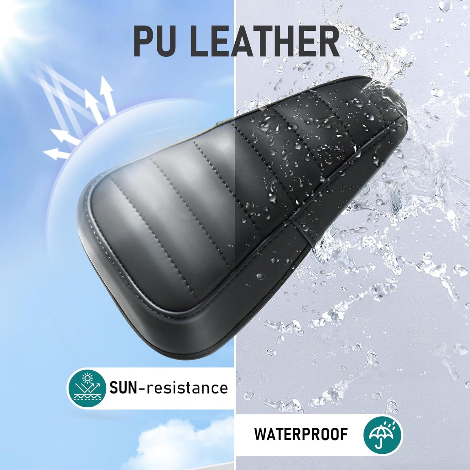 MoKitDora Touring Sissy Bar Passenger Detachable Backrest for 2009-2025 Harley Street Glide FLHX Road Glide FLTR Electra Glide FLHT Road King FLHR, Black