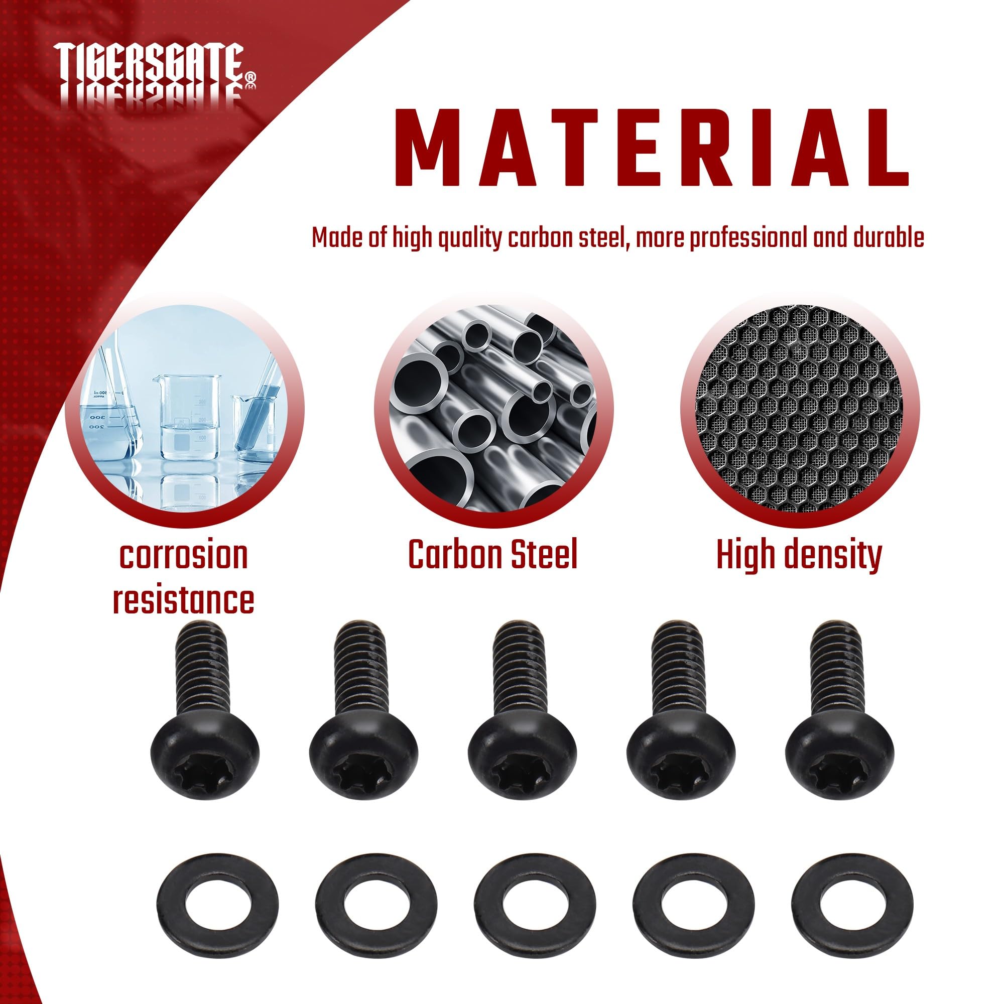 TIGERSGATE Derby Cover Hardware Bolt Kit for '19-Later Softail and '18-Later FLSB Sport Glide Models.