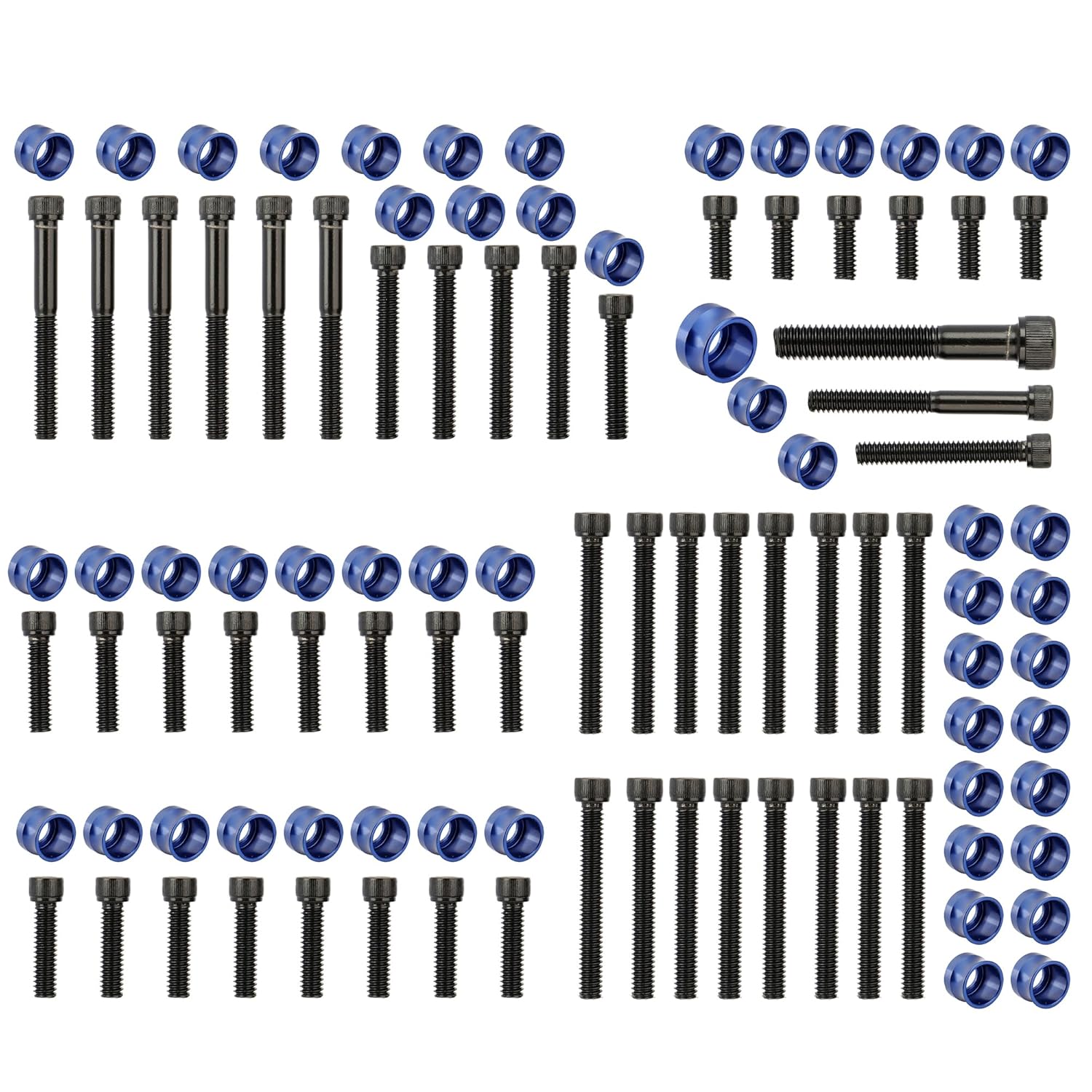 MoKitDora Engine Bolt & Head Toppers Caps Bolt Covers Hardware Full Kit for 2004-later Harley Sportster