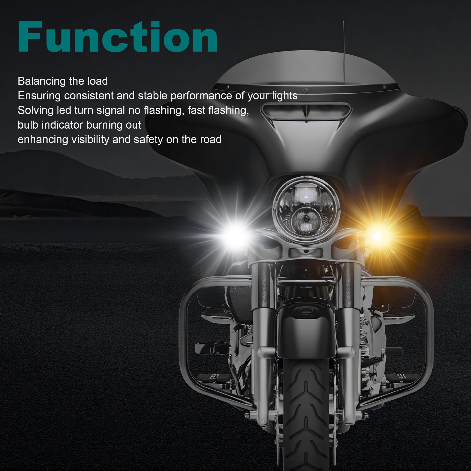 MoKitDora Load Equalizer Resistor Plug and Play Stabilizer Controller for Harley 1996-2013 Touring Electra Road Street Glide King Softail Dyna Sportster Fixes LED Turn Signlal Lights Blinker Issues