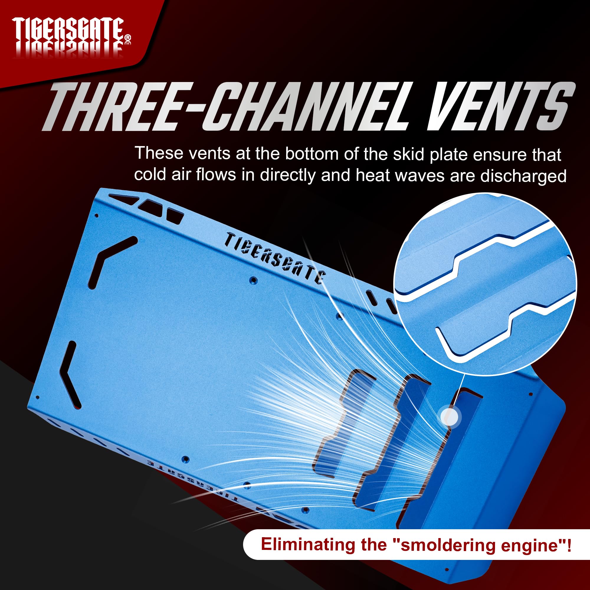 TIGERSGATE Aluminium Skid Plate Lower Engine Chassis Protection Guard for 2014-2023 Harley Touring Street Electra Road Glide King