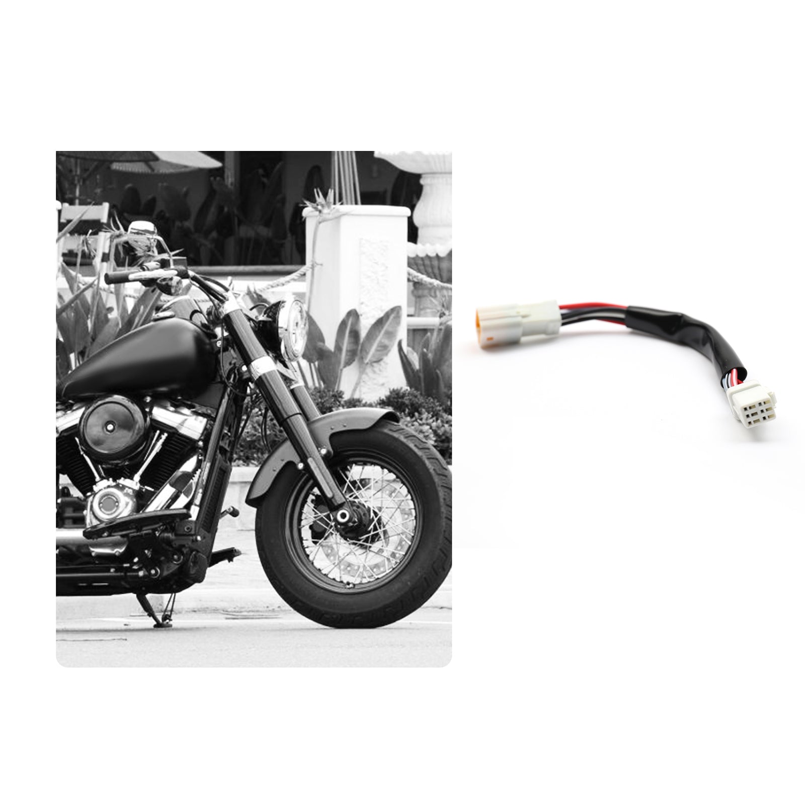 MoKitDora Handlebar Electronic Throttle by Wire (TBW) Extension Harness for 2016-up Harley Softail Touring