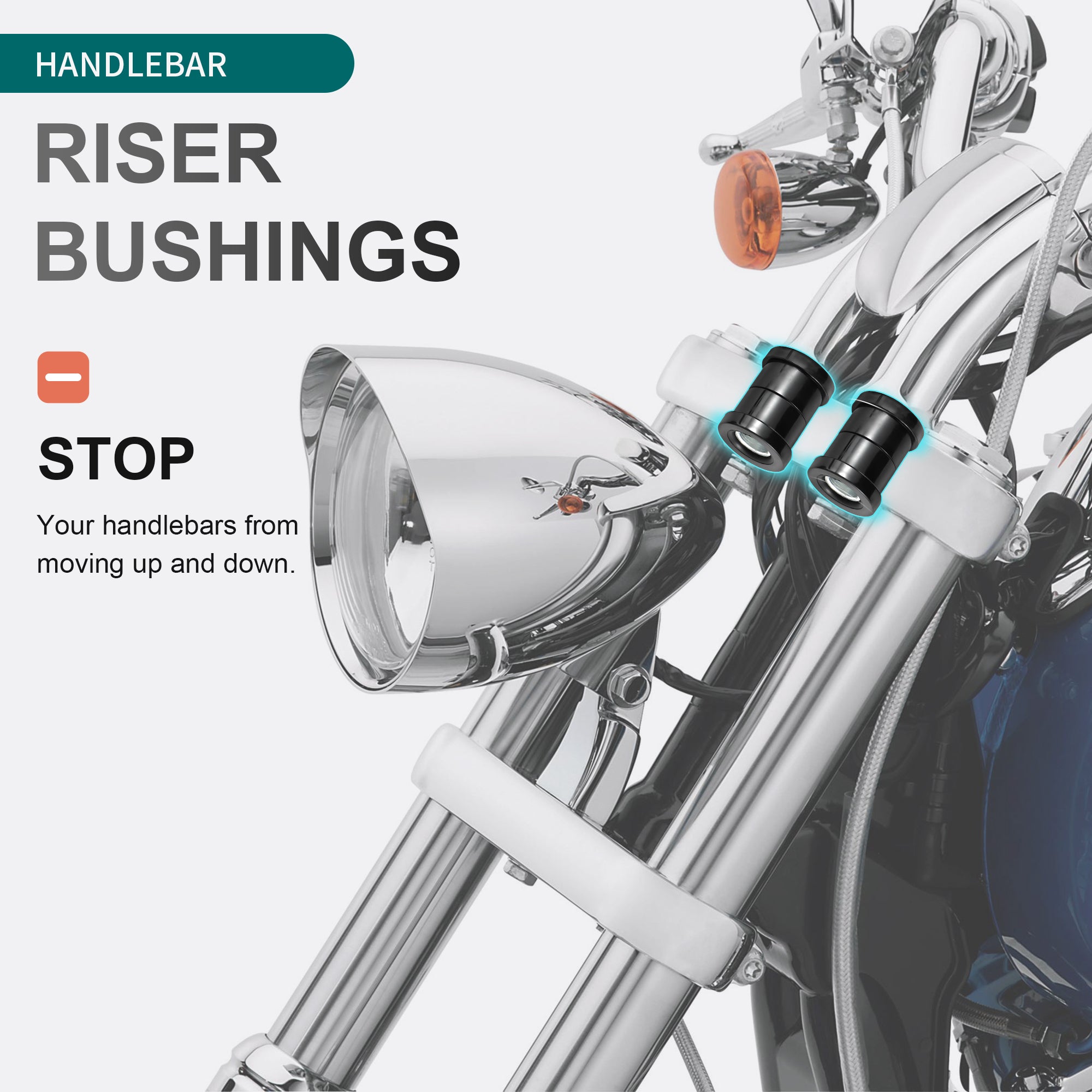 Installation picture of handlebar riser