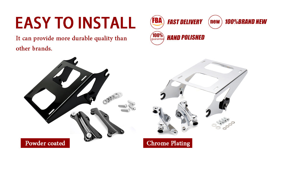 Detachable Tour Pack Rack Two Up Luggage Rack