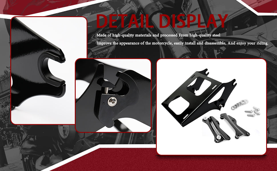 Detachable Tour Pack Rack Two Up Luggage Rack