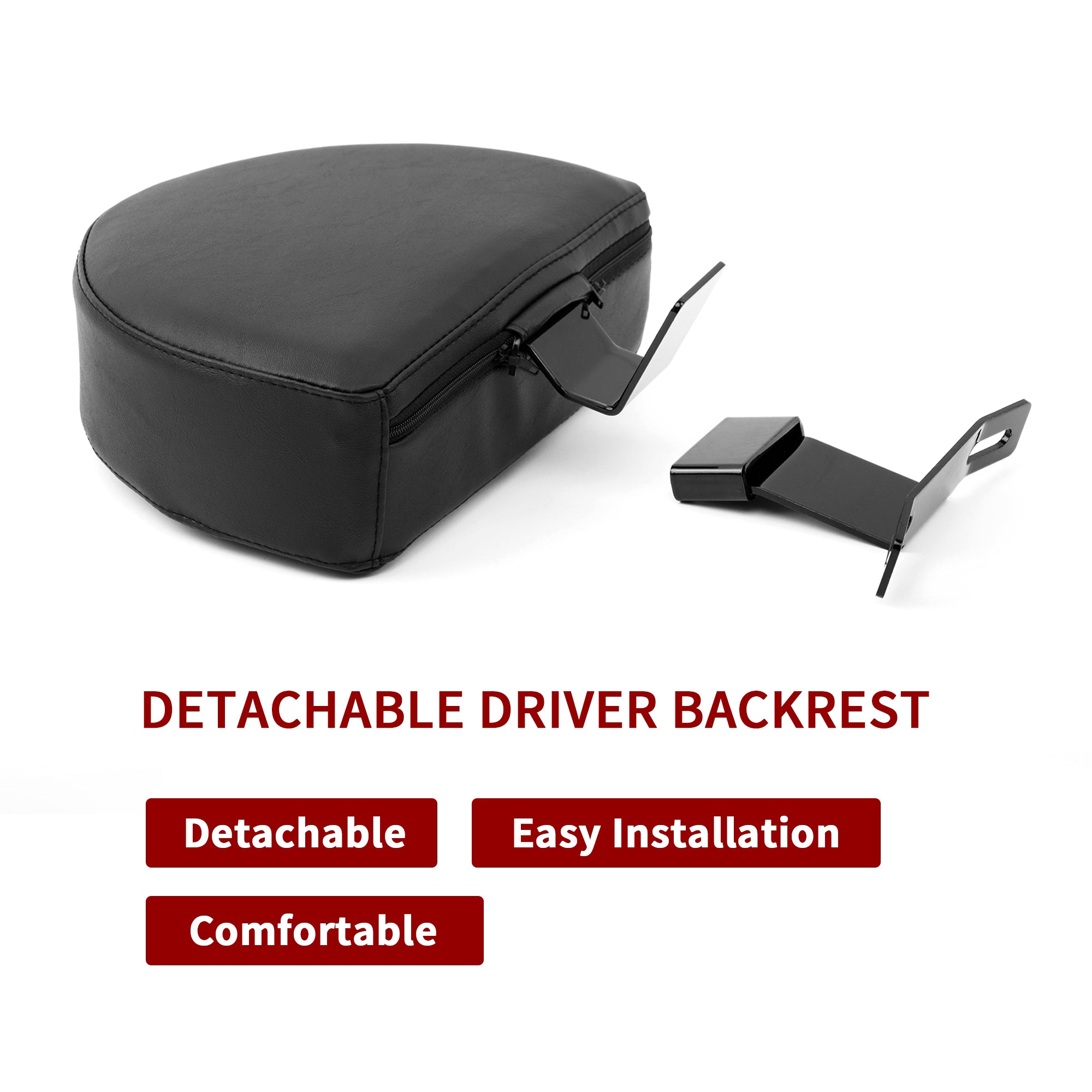Detachable Heritage Driver Backrest Plug in & Go Rider Back Rest Passenger PU Pad