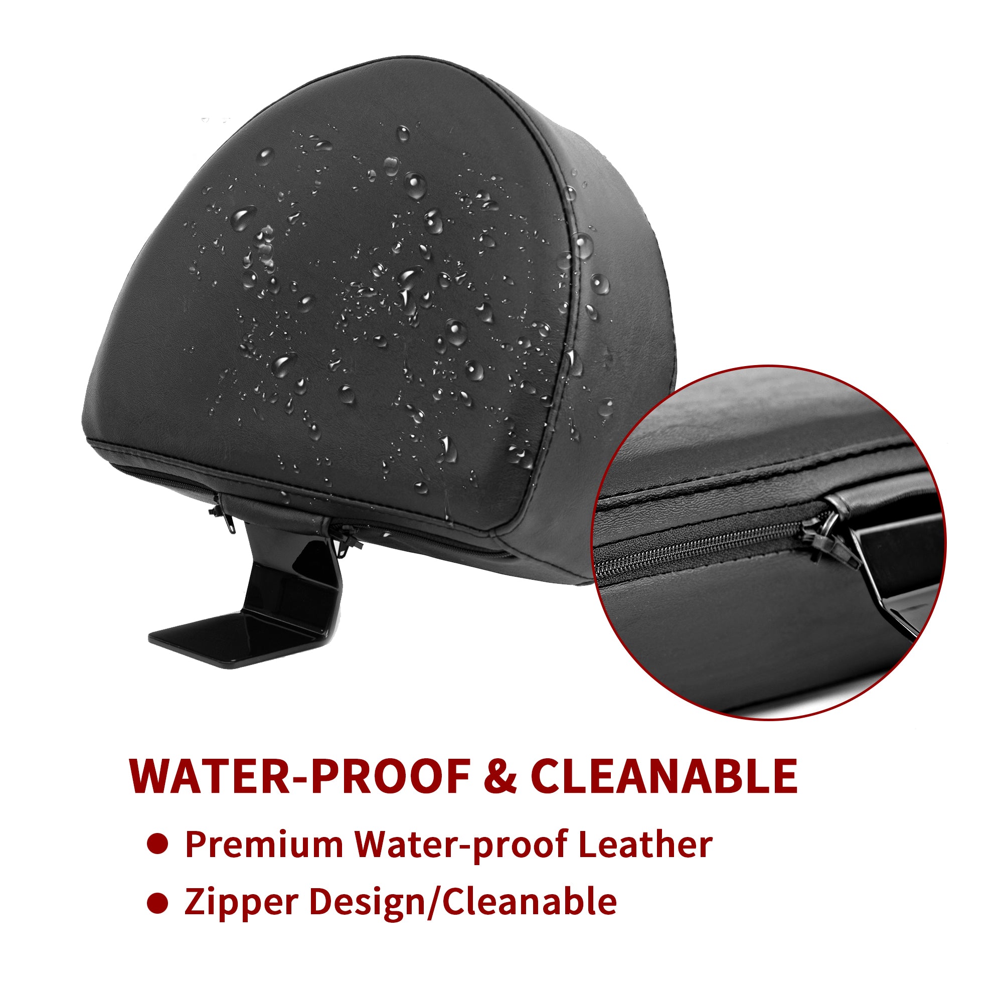 Detachable Heritage Driver Backrest Plug in & Go Rider Back Rest Passenger PU Pad