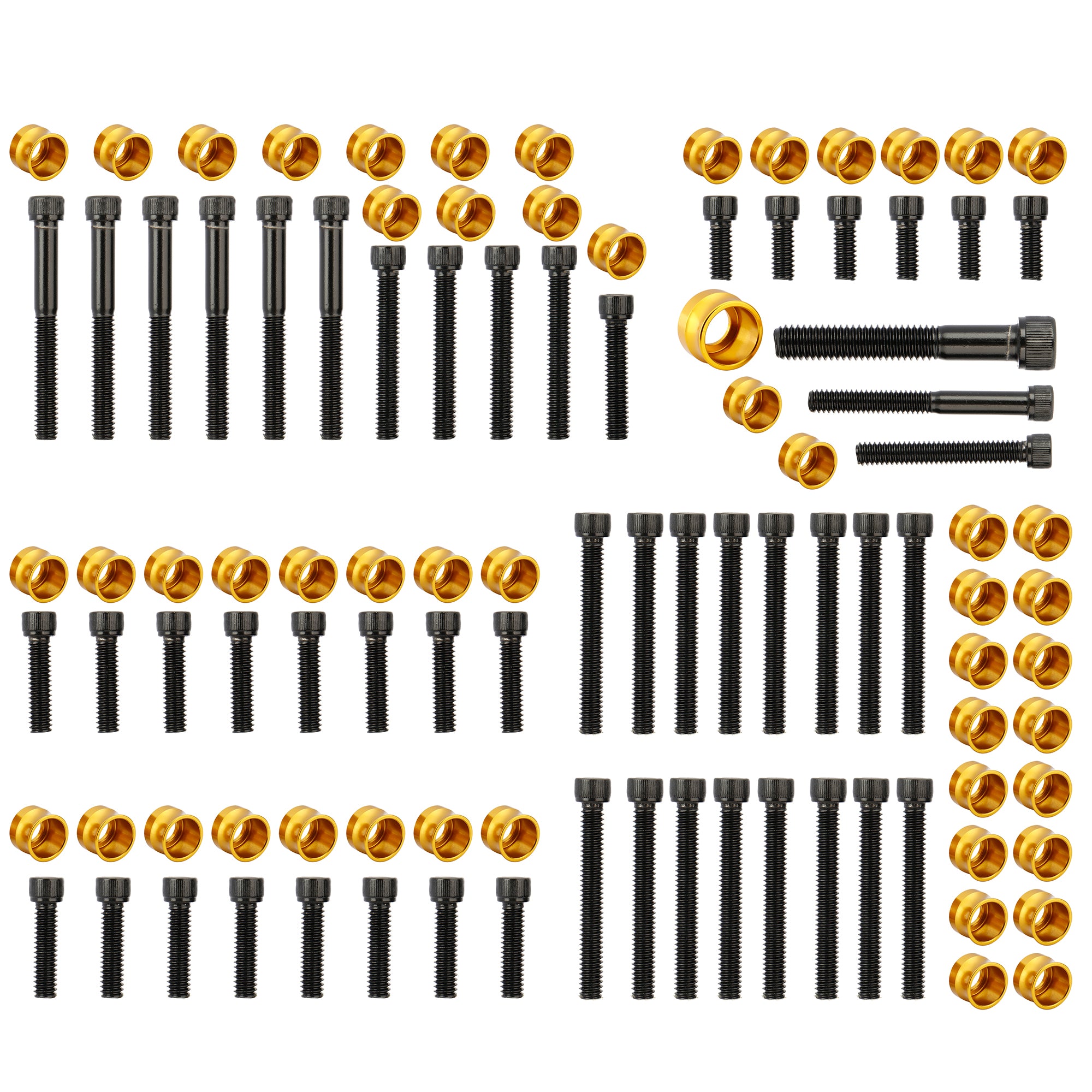 MoKitDora Engine Bolt & Head Toppers Caps Bolt Covers Hardware Full Kit for 2004-later Harley Sportster