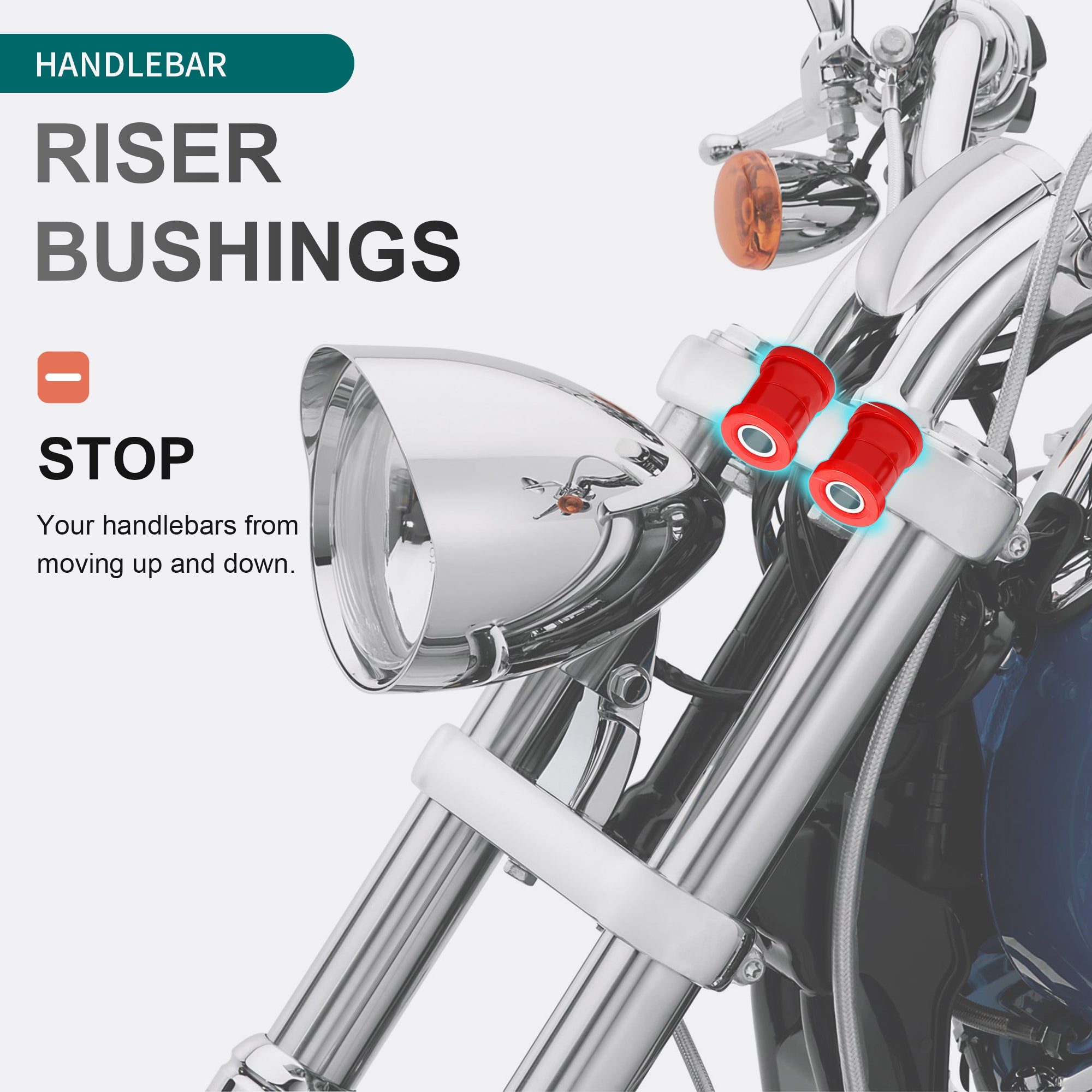 the appearance of the motorcycle after mounting the handlebar riser