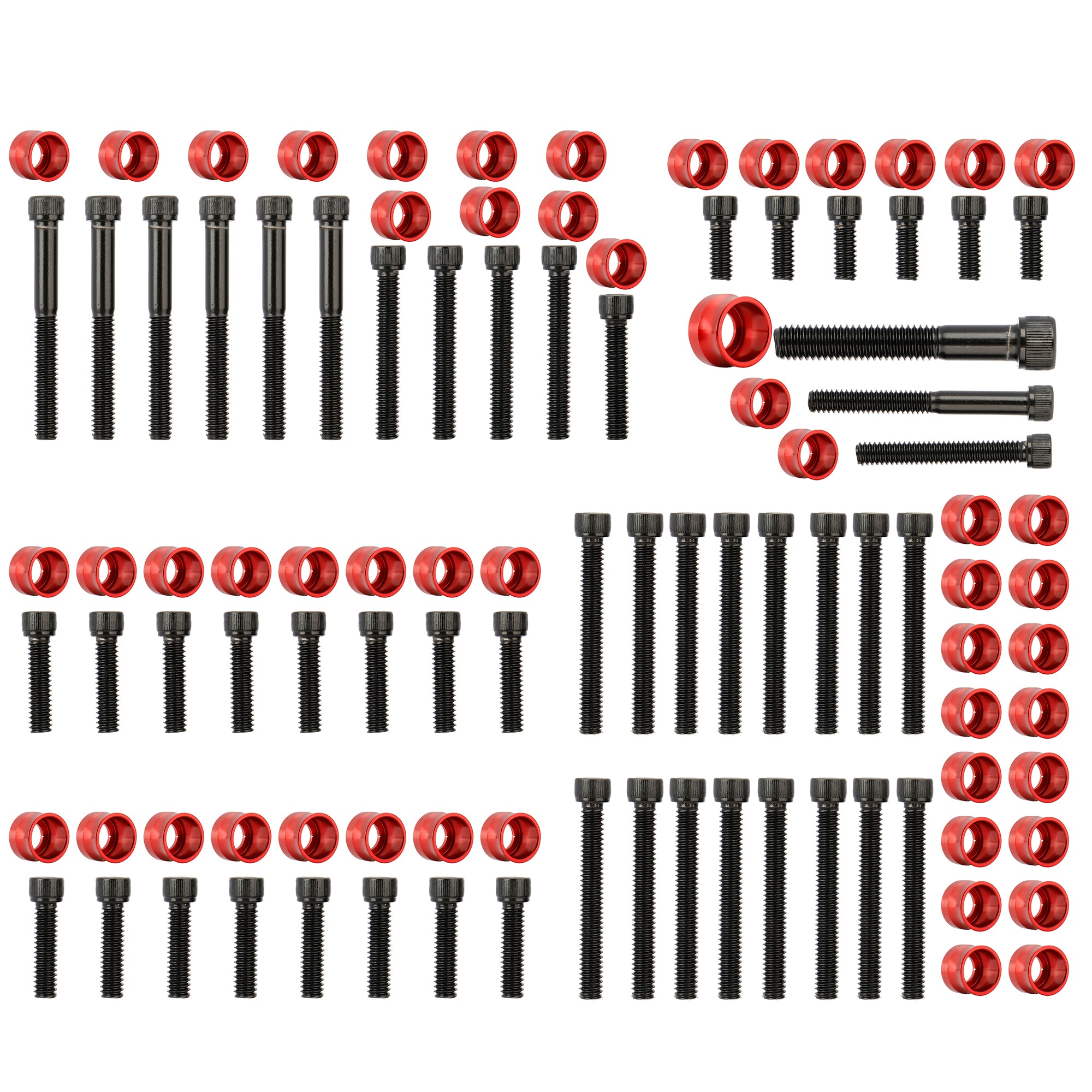 MoKitDora Engine Bolt & Head Toppers Caps Bolt Covers Hardware Full Kit for 2004-later Harley Sportster